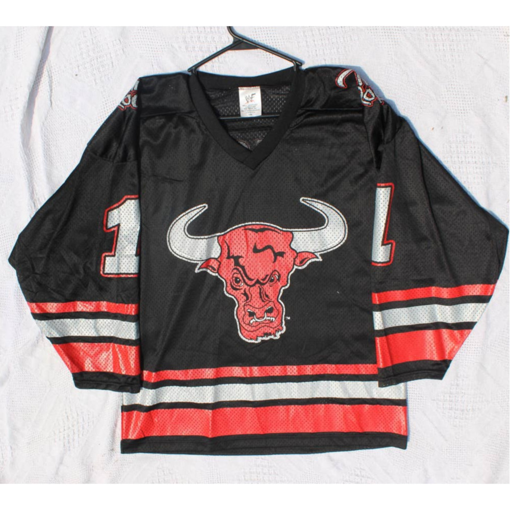 NWOT Vintage WWF The Rock People's Champ Hockey Jersey Size 46 Medium